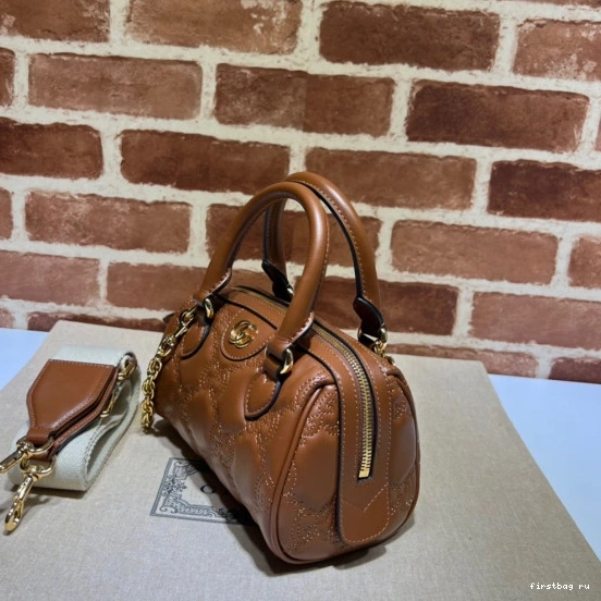 First bag ru leather top handle GUCCI GG bag matelassé 0821